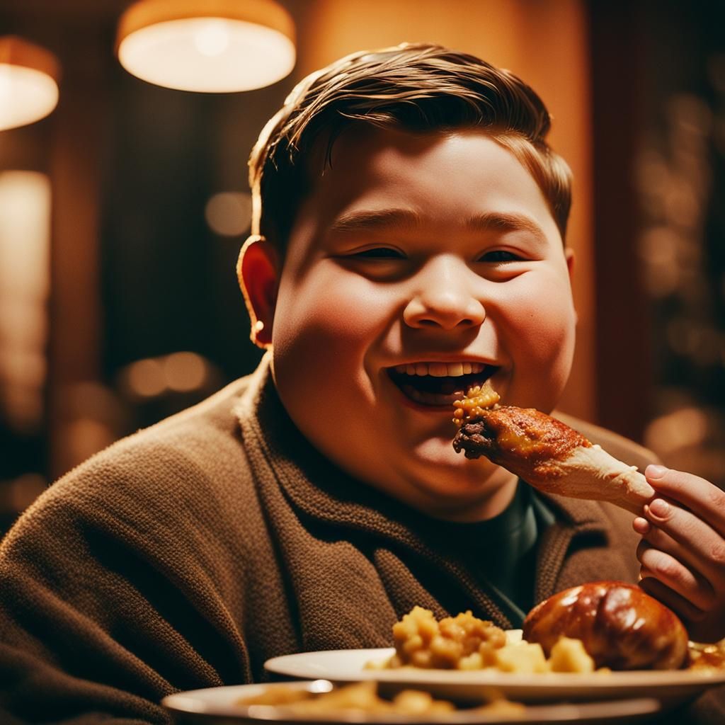 Boy's Epicurean Delight in Film Noir Style