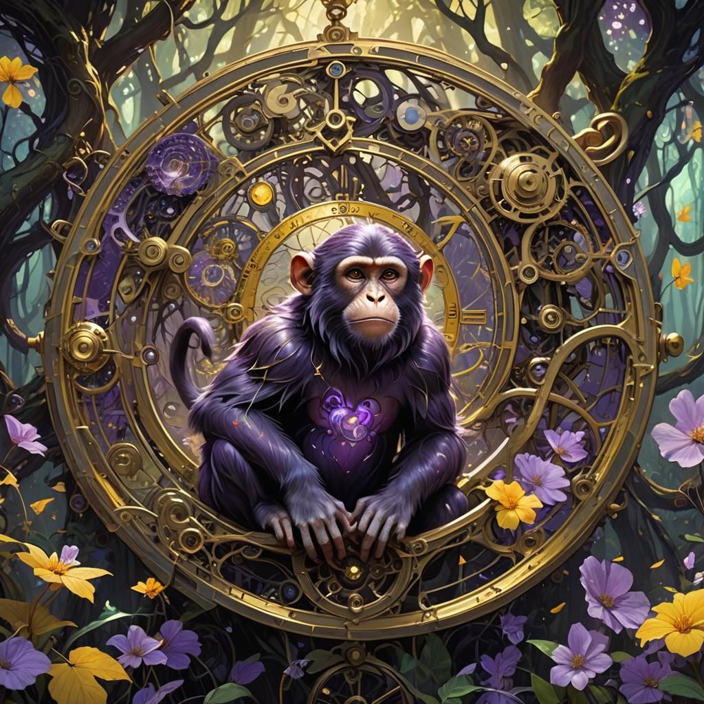 Monkey Magician of Time in Enchanted Forest