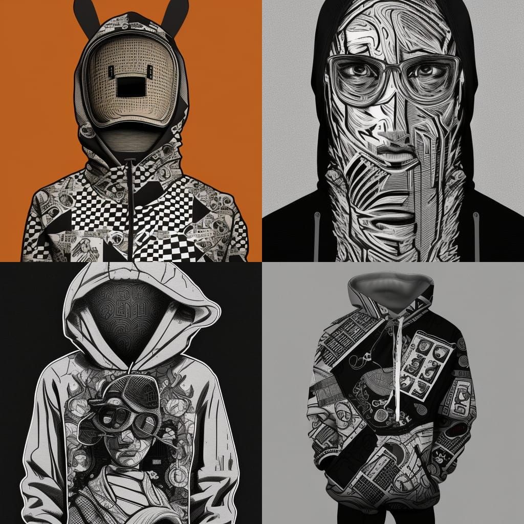 Spongebob Skateboarder in Linocut Style