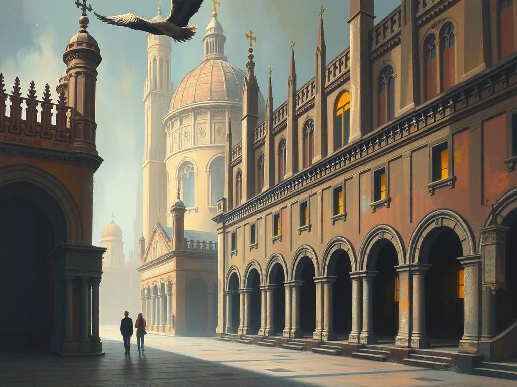 Romanesque Chalk Art Illustration