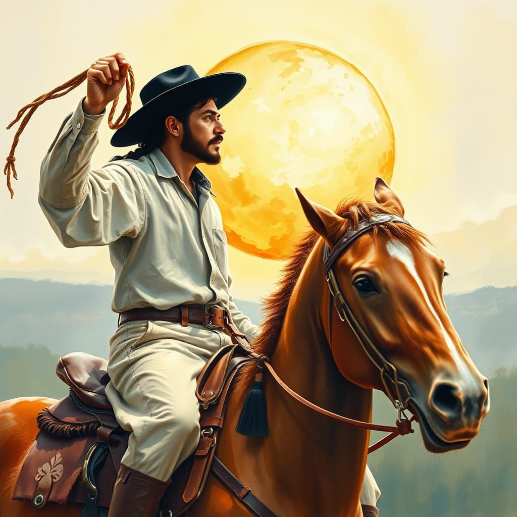 Gaucho with Lasso in the Impressionist Sunlight