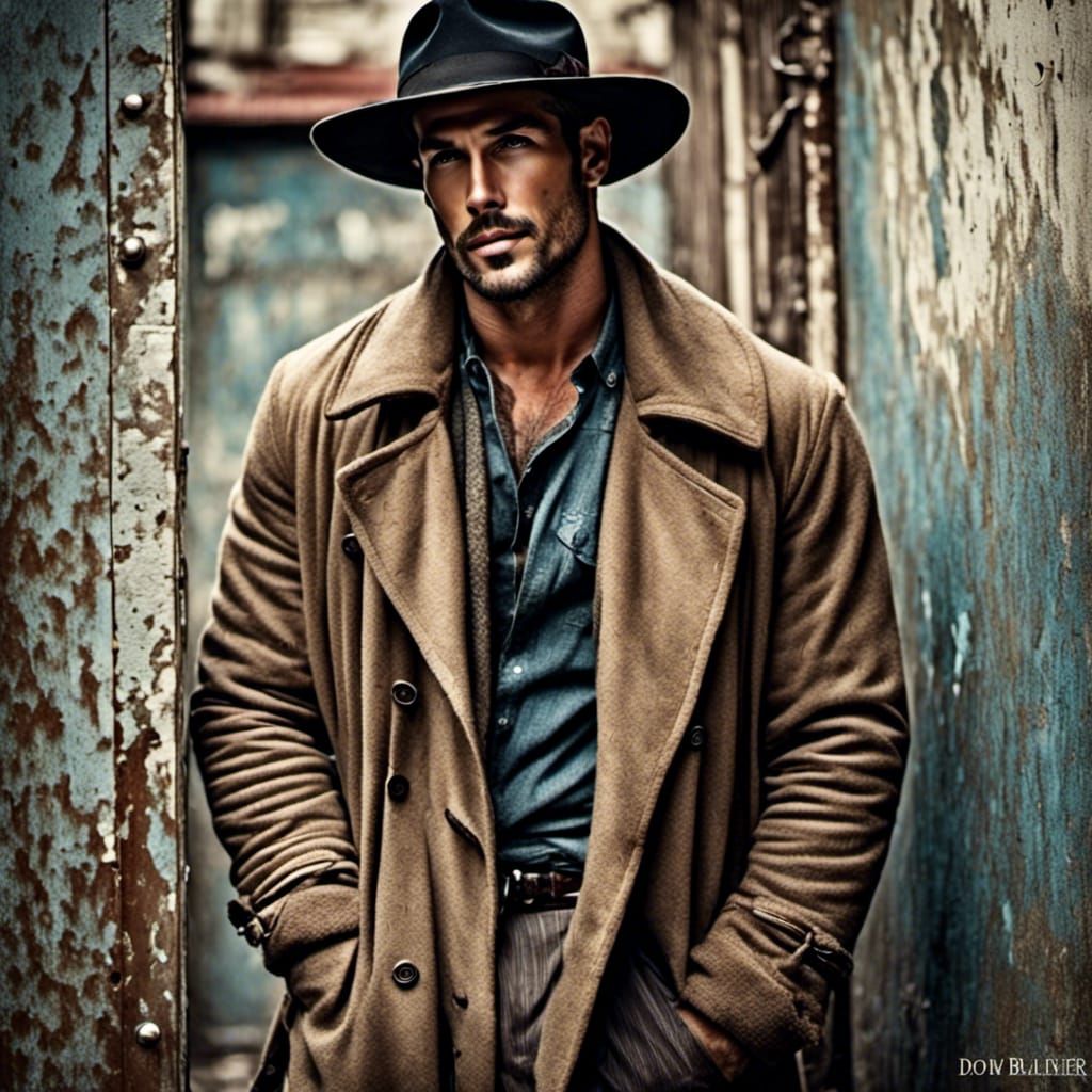 Trencoat, Fedora, boxers?