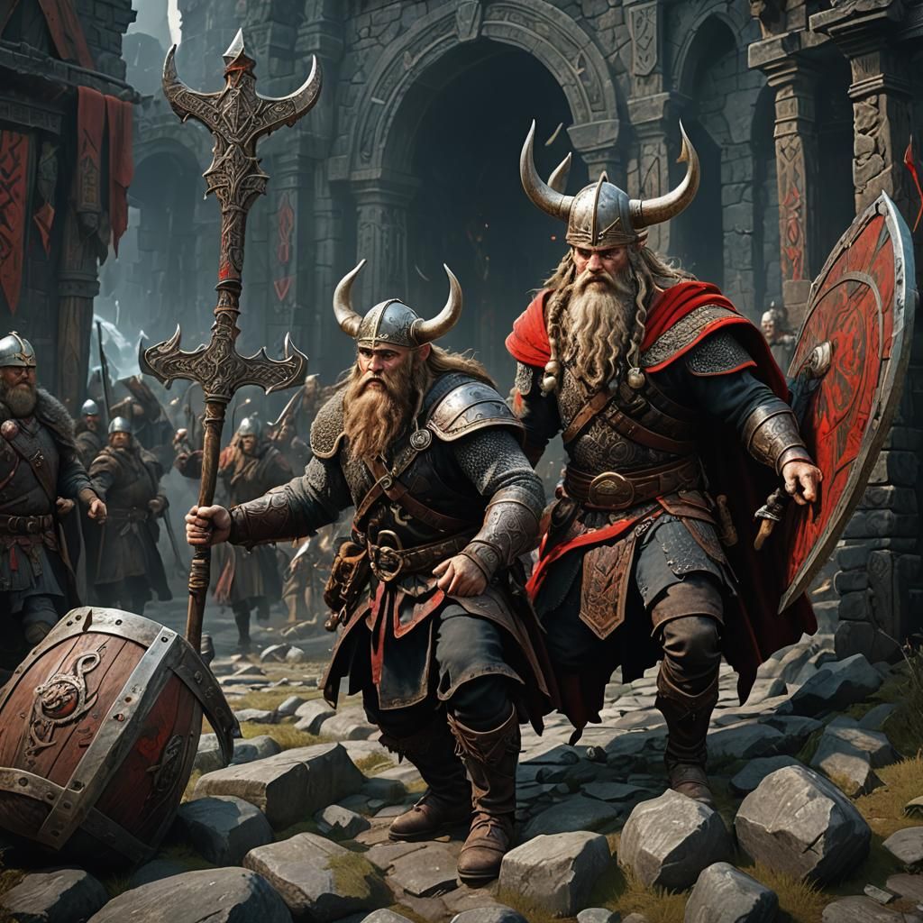 Viking Points to Valhalla: Dark Fantasy Concept Art