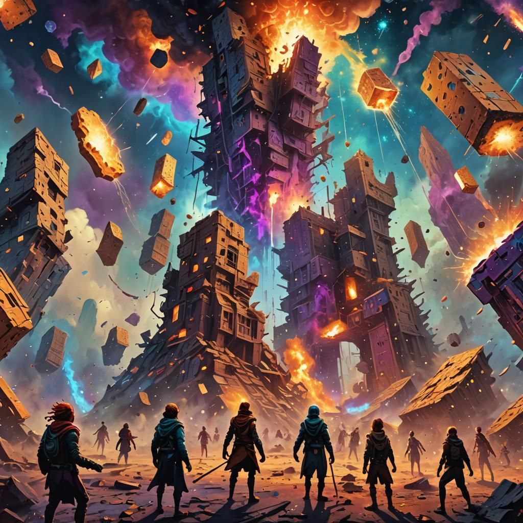 Fantasy Beings Crumbling Cracker Structures: Concept Art