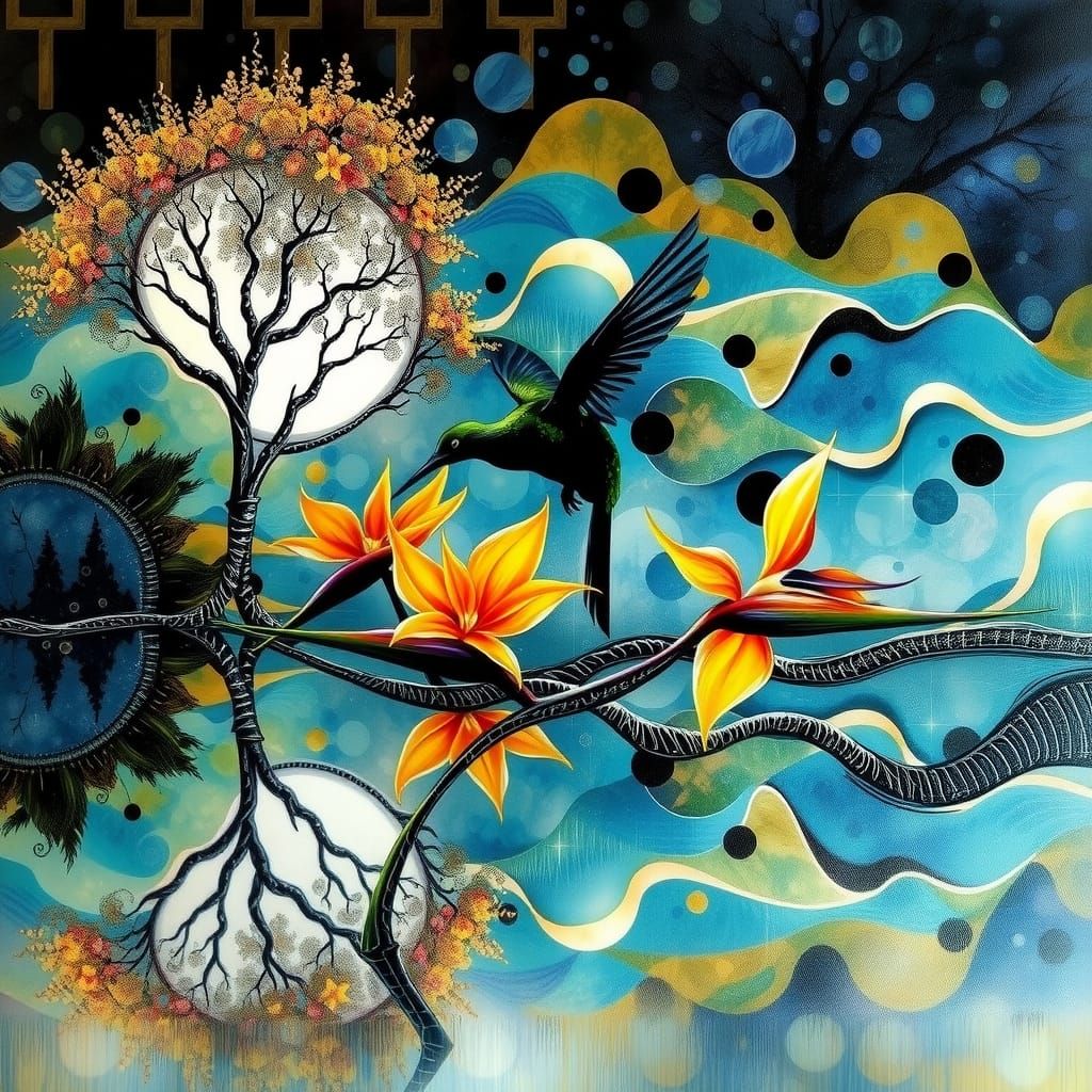 Bird flutter abstract