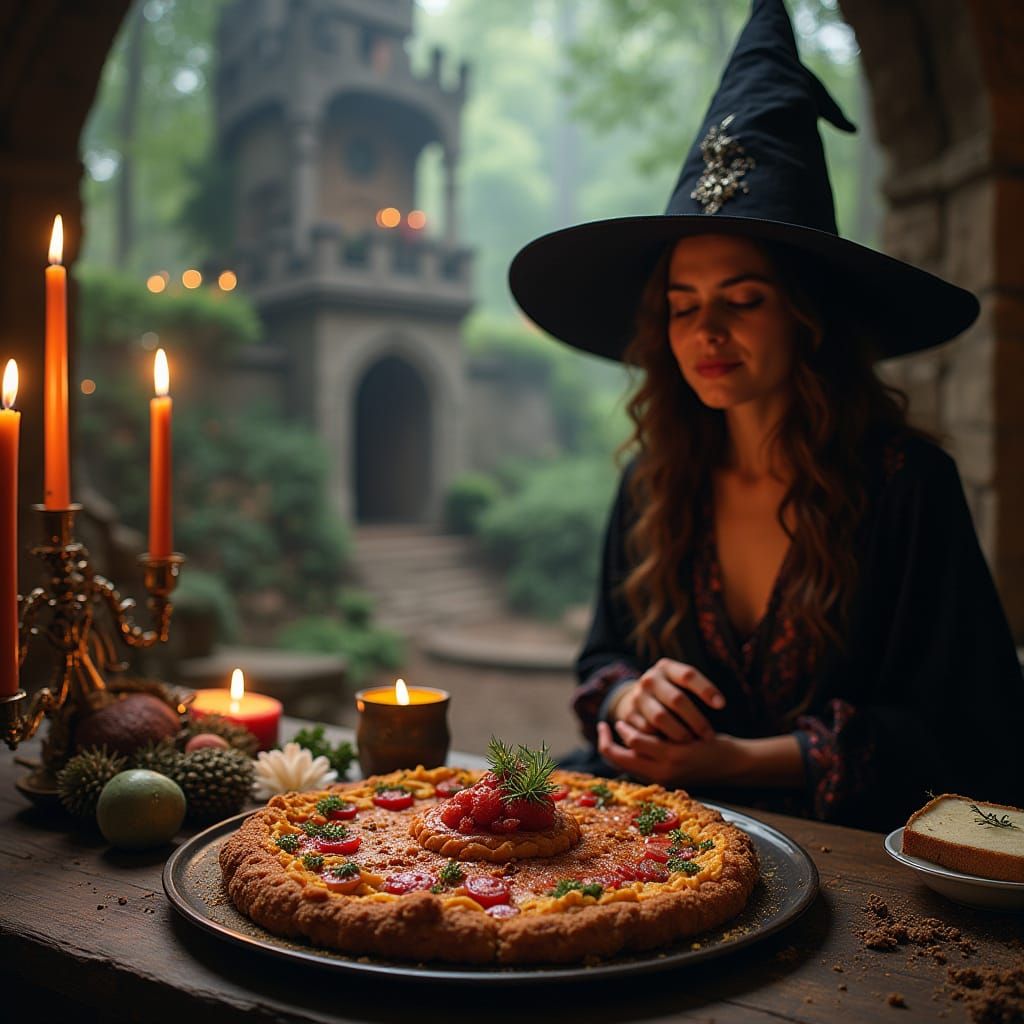 Magical Witch Serves Enchanted Food in Castle