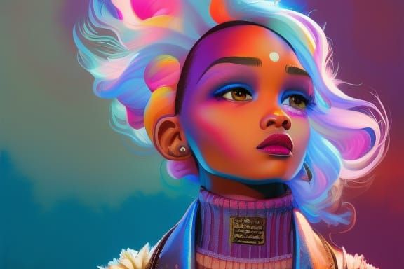 a funky hip hop fantasy art inspired gnome wearing a trendy jacket, fashion sneakers walking down the sidewalk, perfect ...