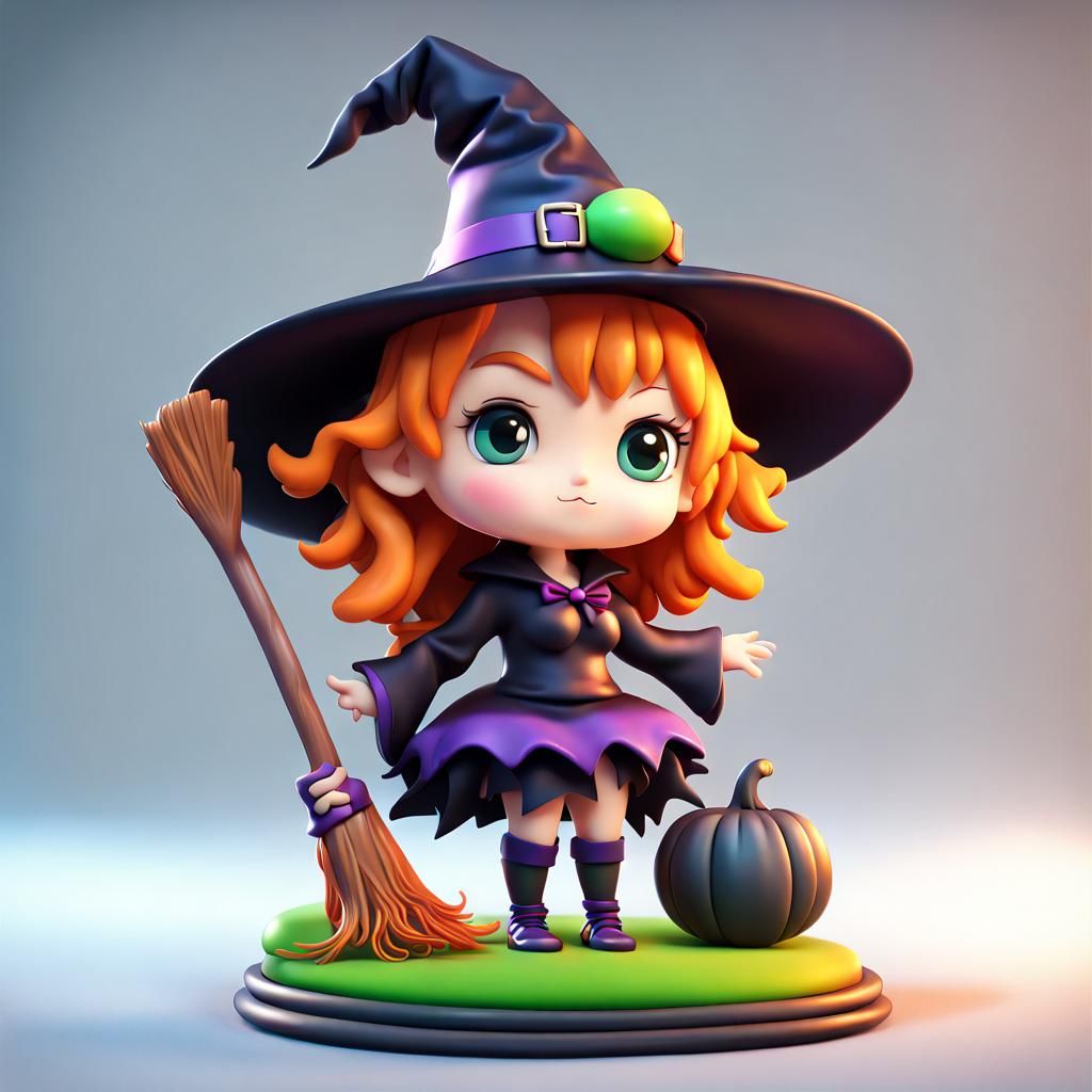 Cute little chibi witch