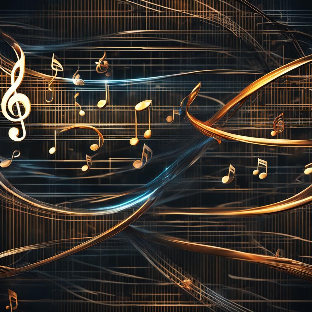 Energetic Treble Clef Matte Painting