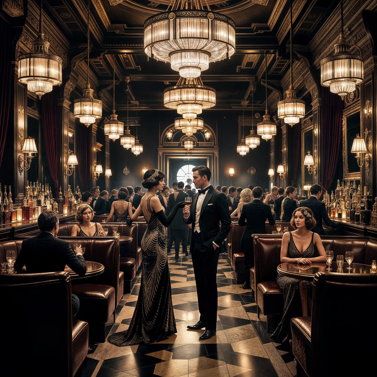 1920s Speakeasy in Art Deco Style