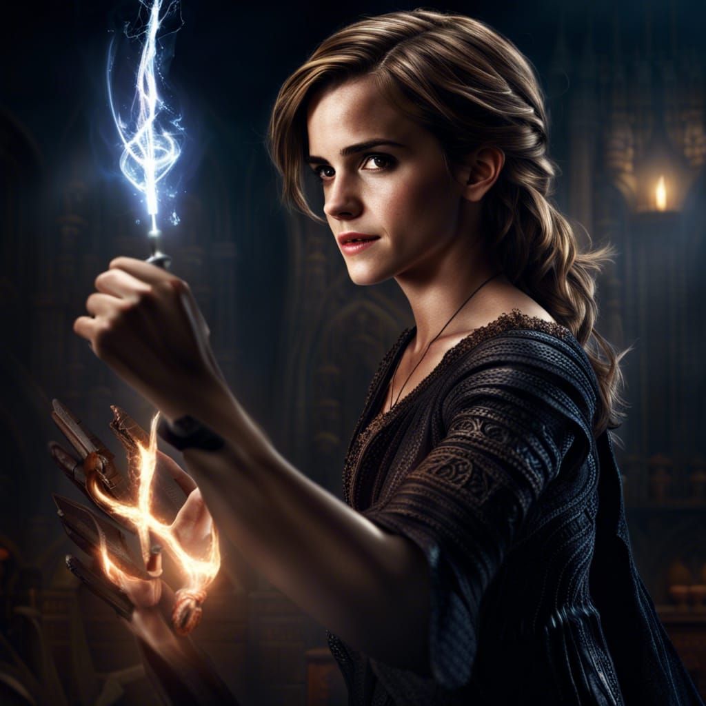 Sorceress in Dark Magic Combat Wallpaper