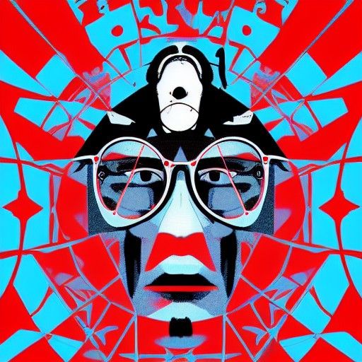 Scary Zodiac Killer in Pop Art Style