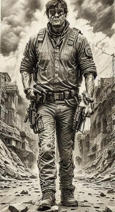 Futuristic Desert Peacekeeper in Forged Armor