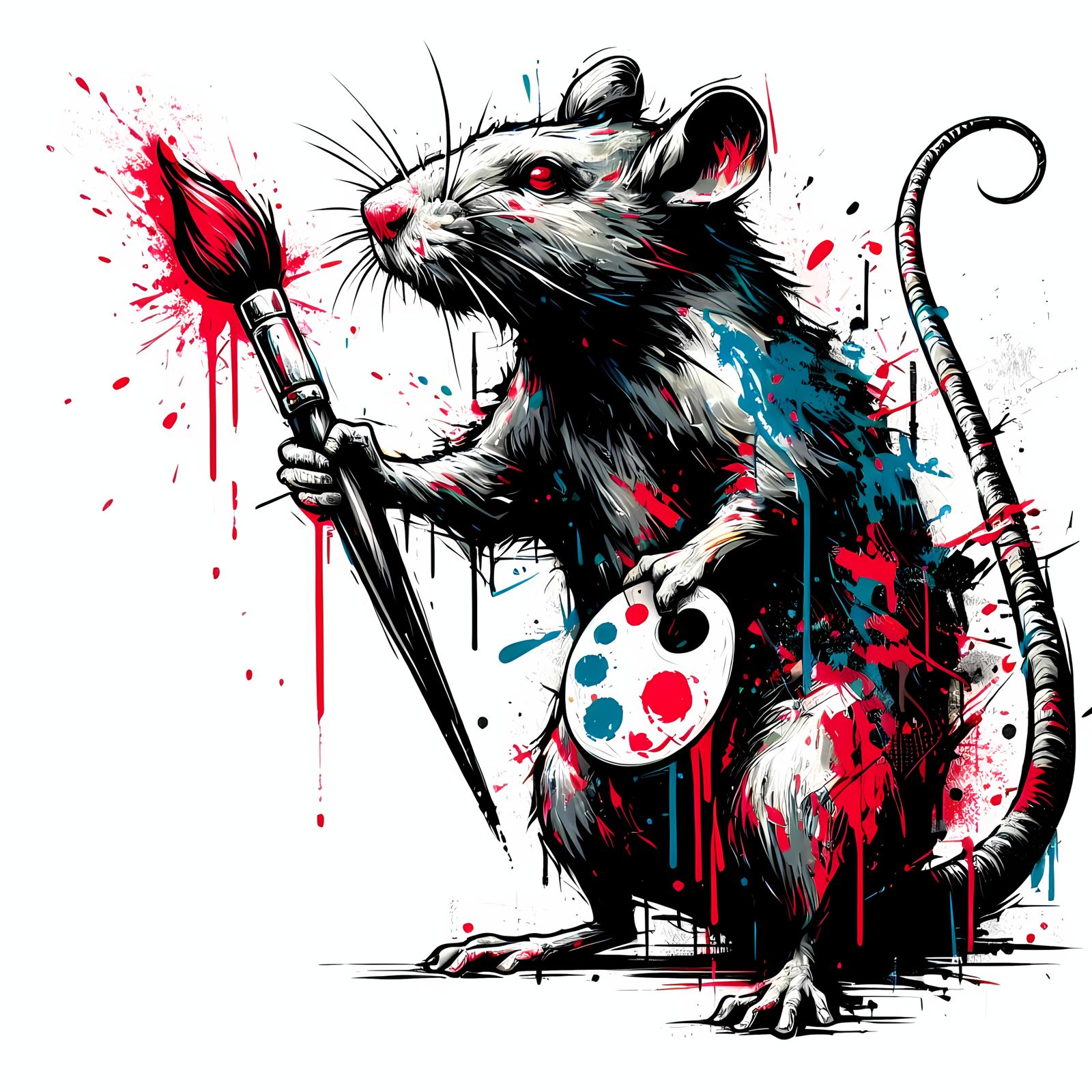 Rat & Paintbrush
