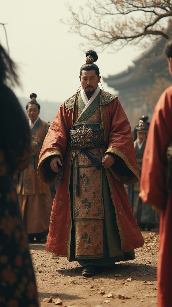 Joseon Monarch Radiates Austere Authority in Silk Regalia