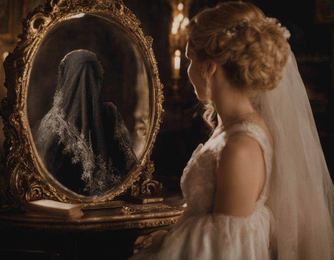 Weeping Widow with Disappearing Portrait