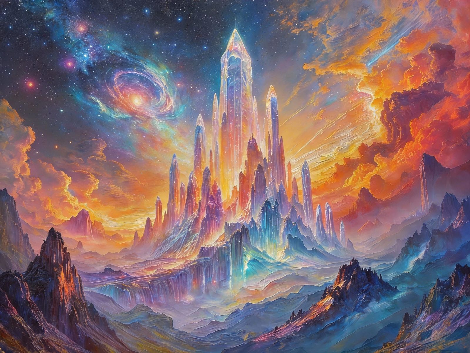 Crystal Citadel Floating in Galactic Void