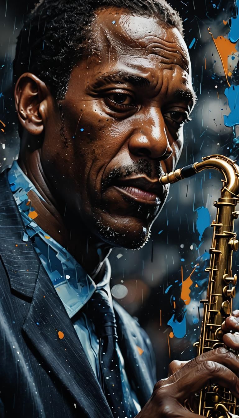 Abstract Jazz Reflections in Hyperdetailed Style