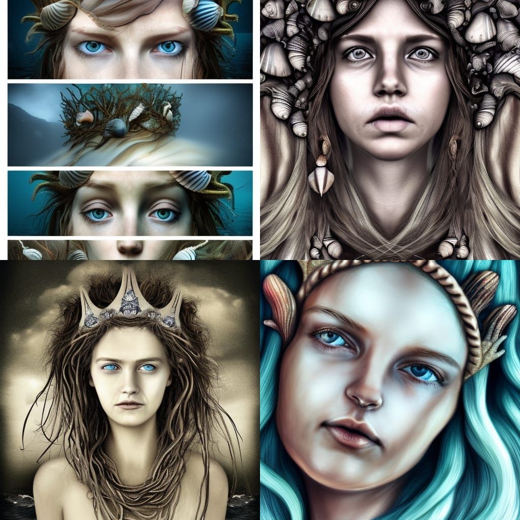 Eerie Sea Queen in a Stormy Ocean