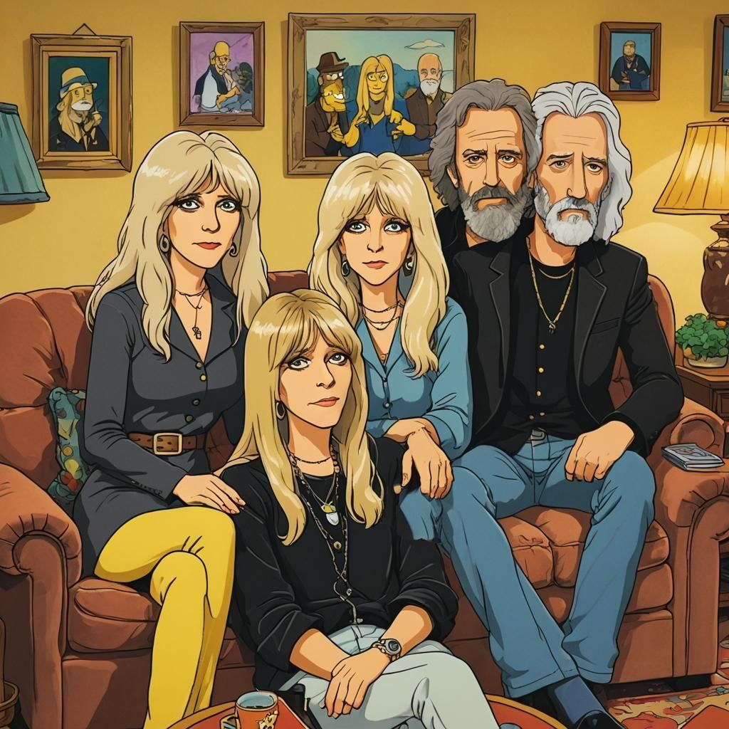 Fleetwood Mac as The Simpsons Characters