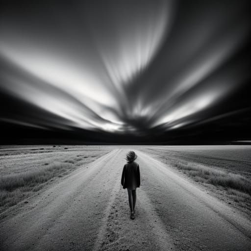 Dramatic Night Sky Portrait with Northern Lights