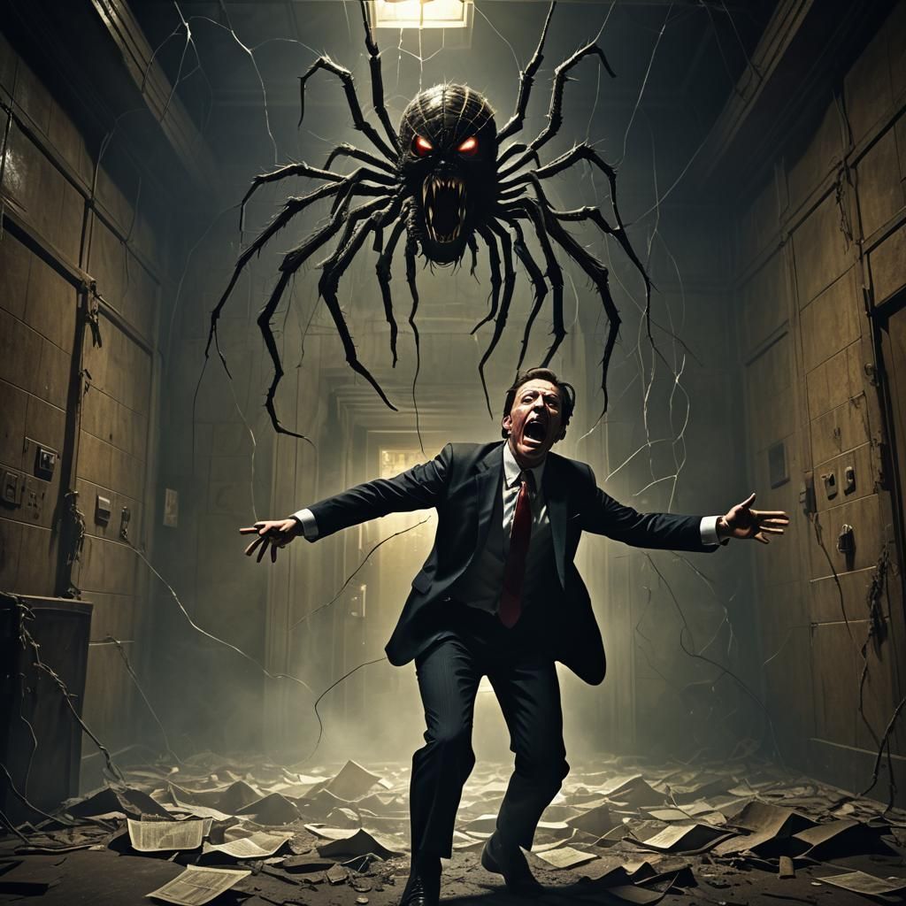 Banker's Terror: Giant Spider in Abandoned Vault