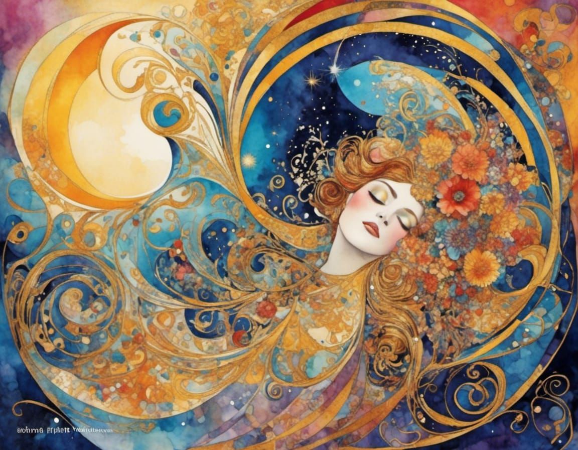 Sparkling Collage of a Joyful Tranquil Universe