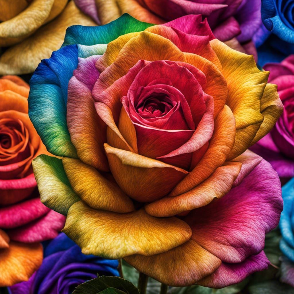 Rainbow flower