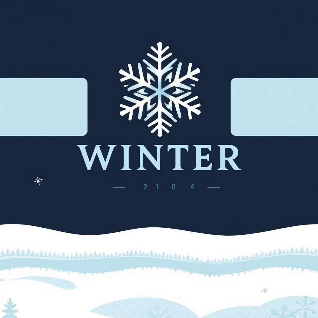 Winter Wonderland Logo in Digital Painting Style