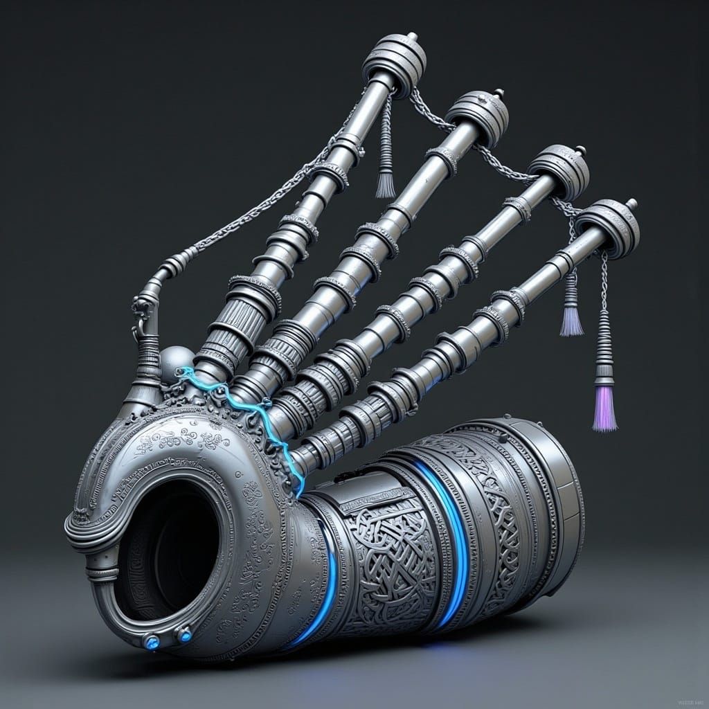 Futuristic Scottish Bagpipe