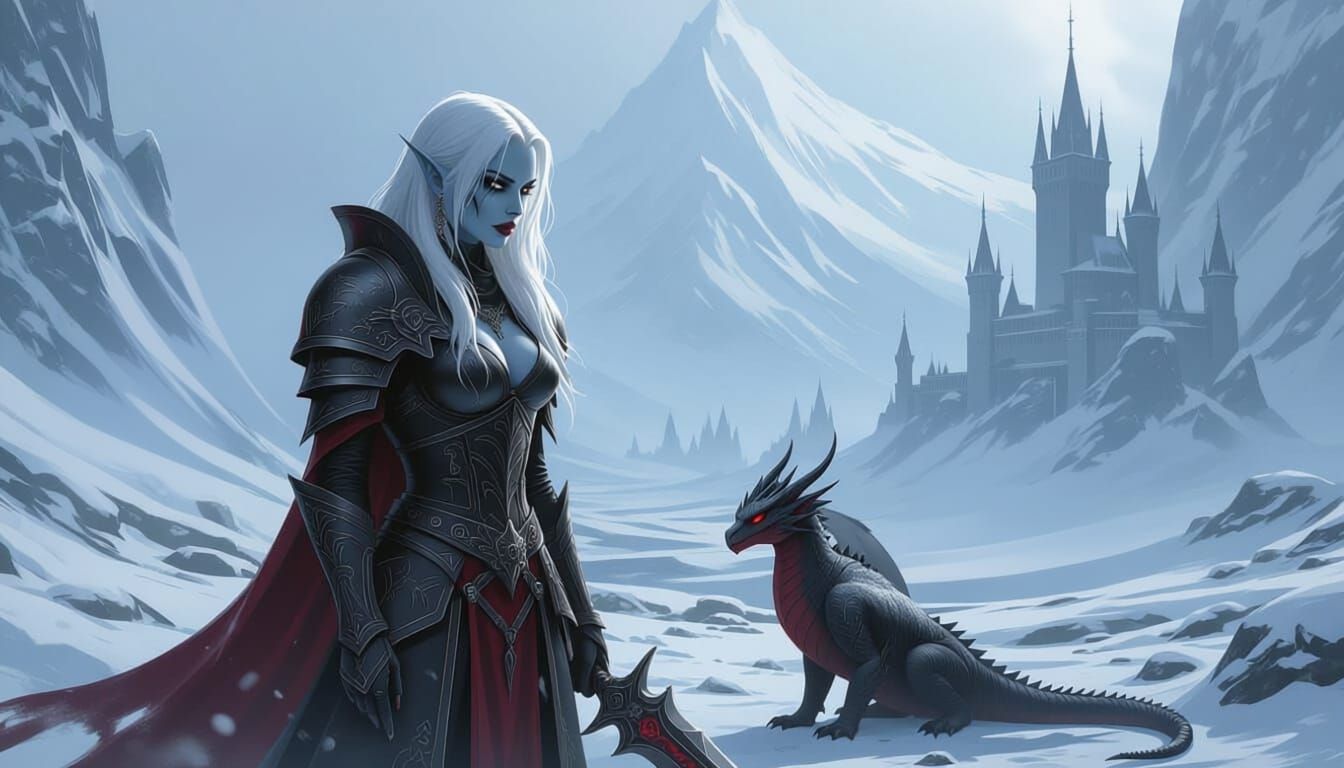 Unholy Death Knight and Undead Dragon Whelp