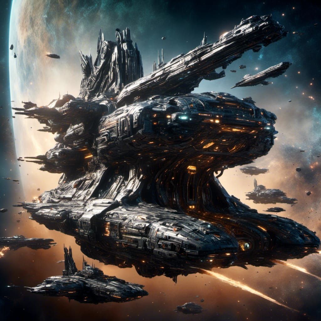 Colossal Space Battleship: Interstellar Military Technology