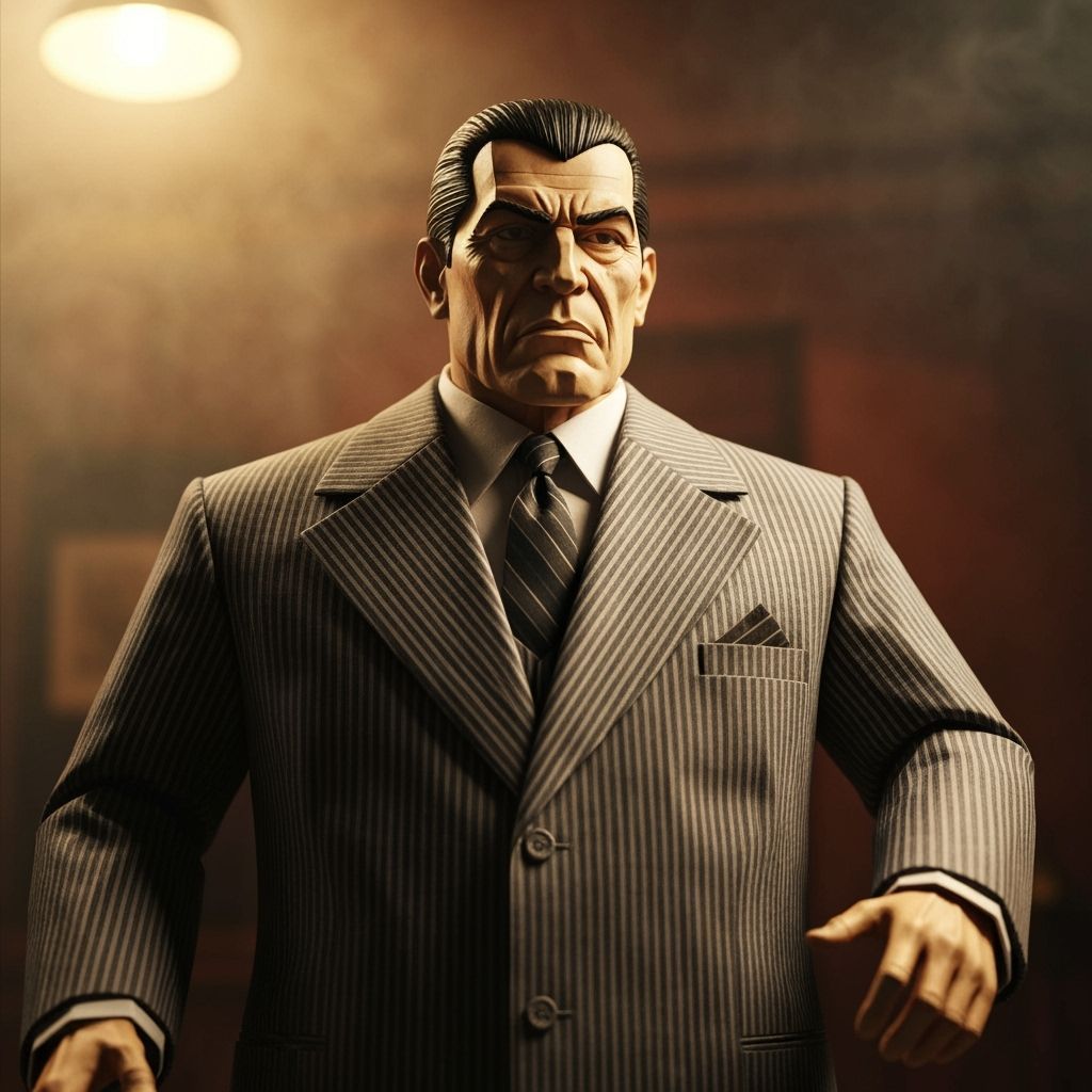 The Origami Foldfather in 1950s Cinematic Style