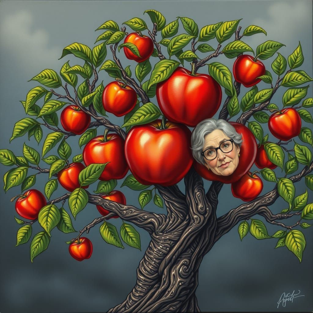 Surreal Applebaum Portrait in Comic Art Style