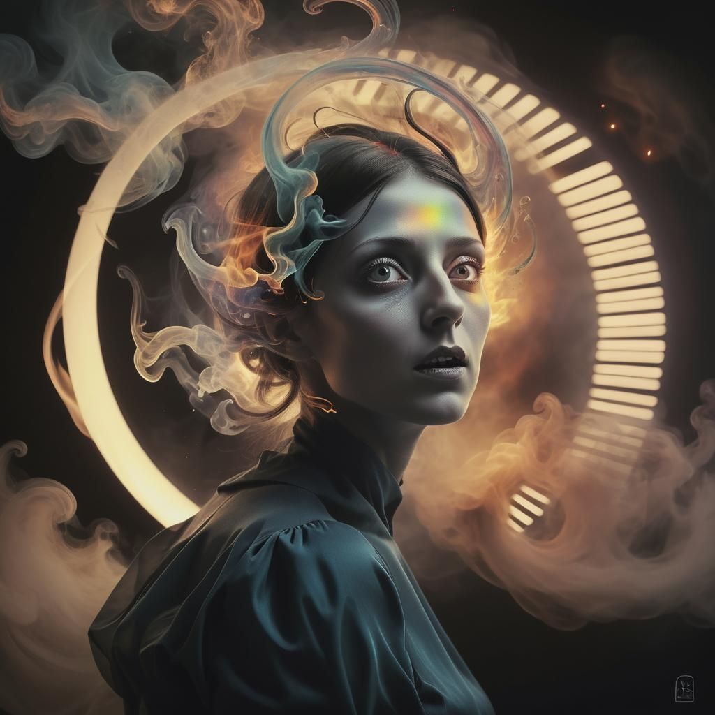 Surreal Dream Liquidation in Tenebrism Style