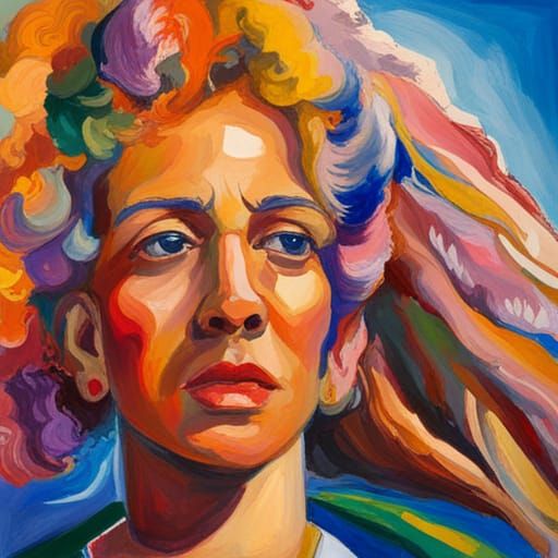 Impressionist Sun Breaks Through Clouds in Gouache