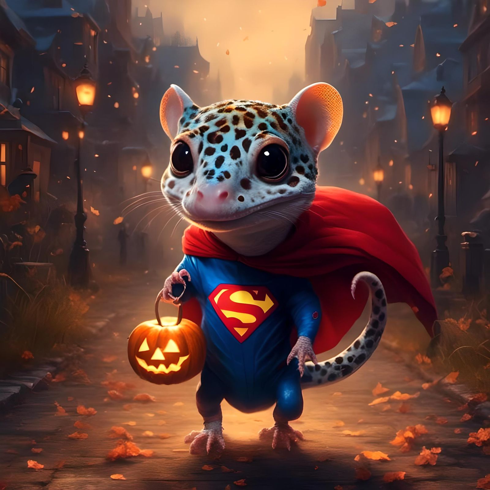 <lora:Dark fantasy:1.0> <lora:Kyoot:1.0> A leopard gecko, dr...