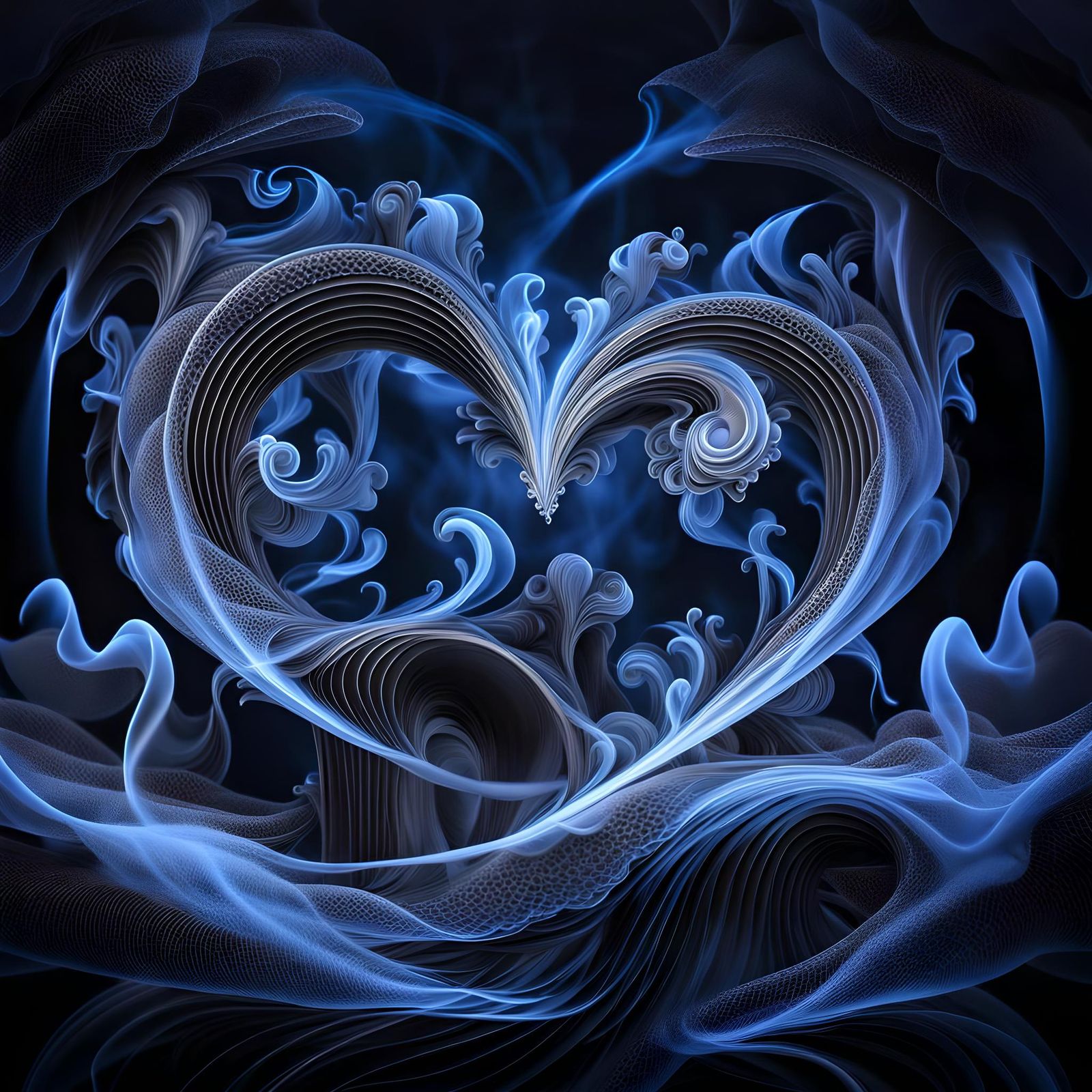 Detailed 3D Smoke Macro Photography