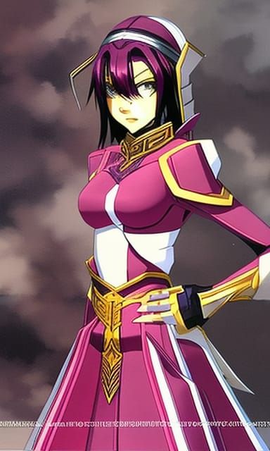 Sci-Fi Warrior in Battlesuit with Cel Shading