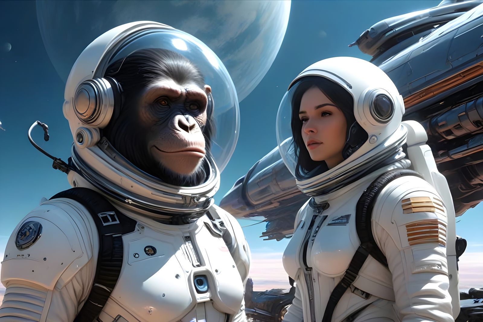 Human Astronauts Explore Abandoned Starship Streaker on Kith...