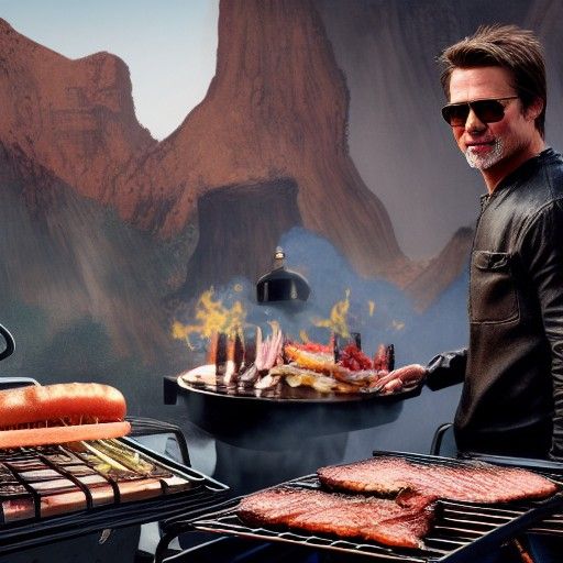 BBQ with Brad Pitt and Tom Cruise: Matte Painting