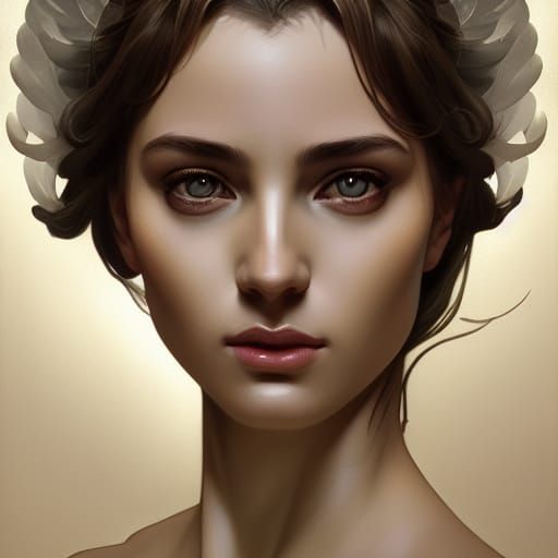 Greek Goddess Portrait in Hyperdetailed Lighting