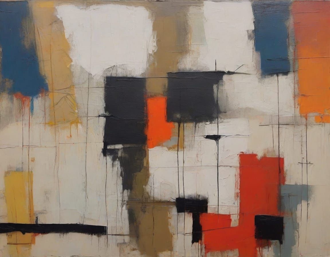 Moody Oil Painting of a Fading Form in Film Noir Style