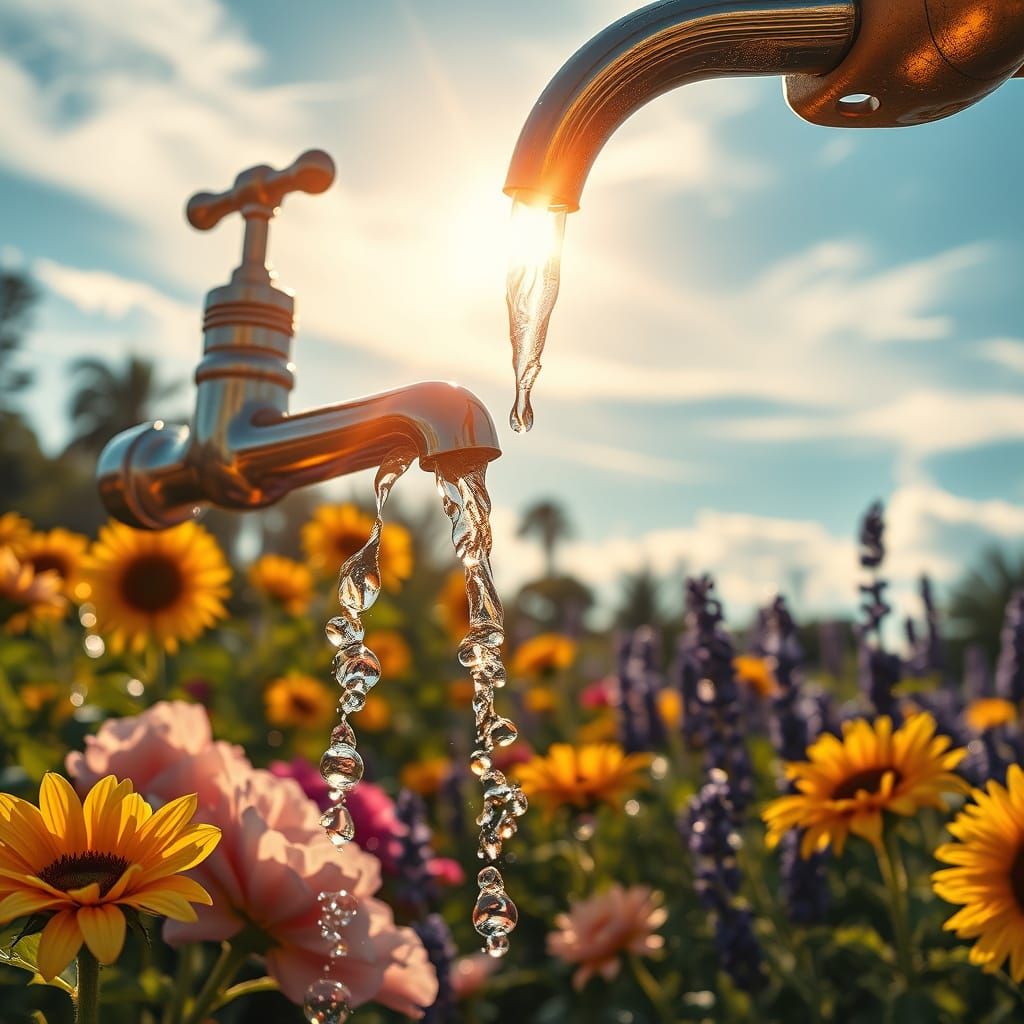 Glistening Bubbles Dance in Sunlight