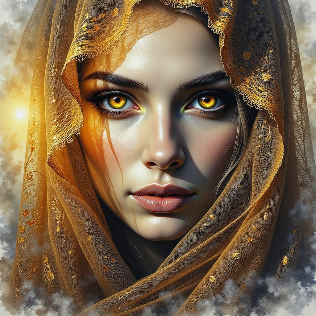 Mysterious veiled beauty