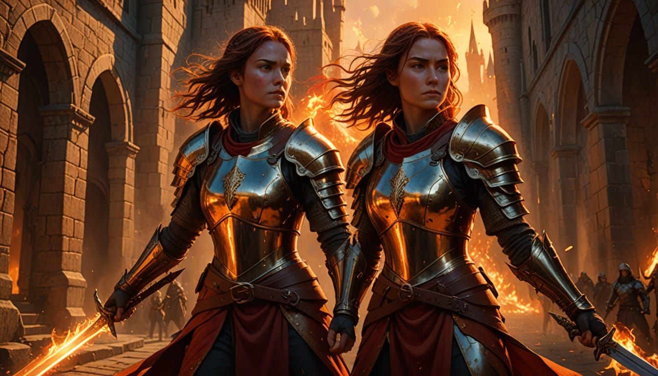 Champions of Flame and Ice in Epic Fantasy Art