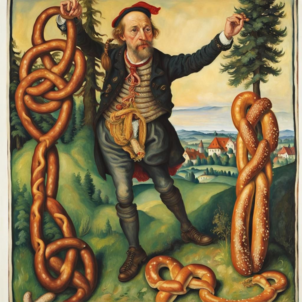 Pretzel World: A Renaissance-Inspired AI Creation