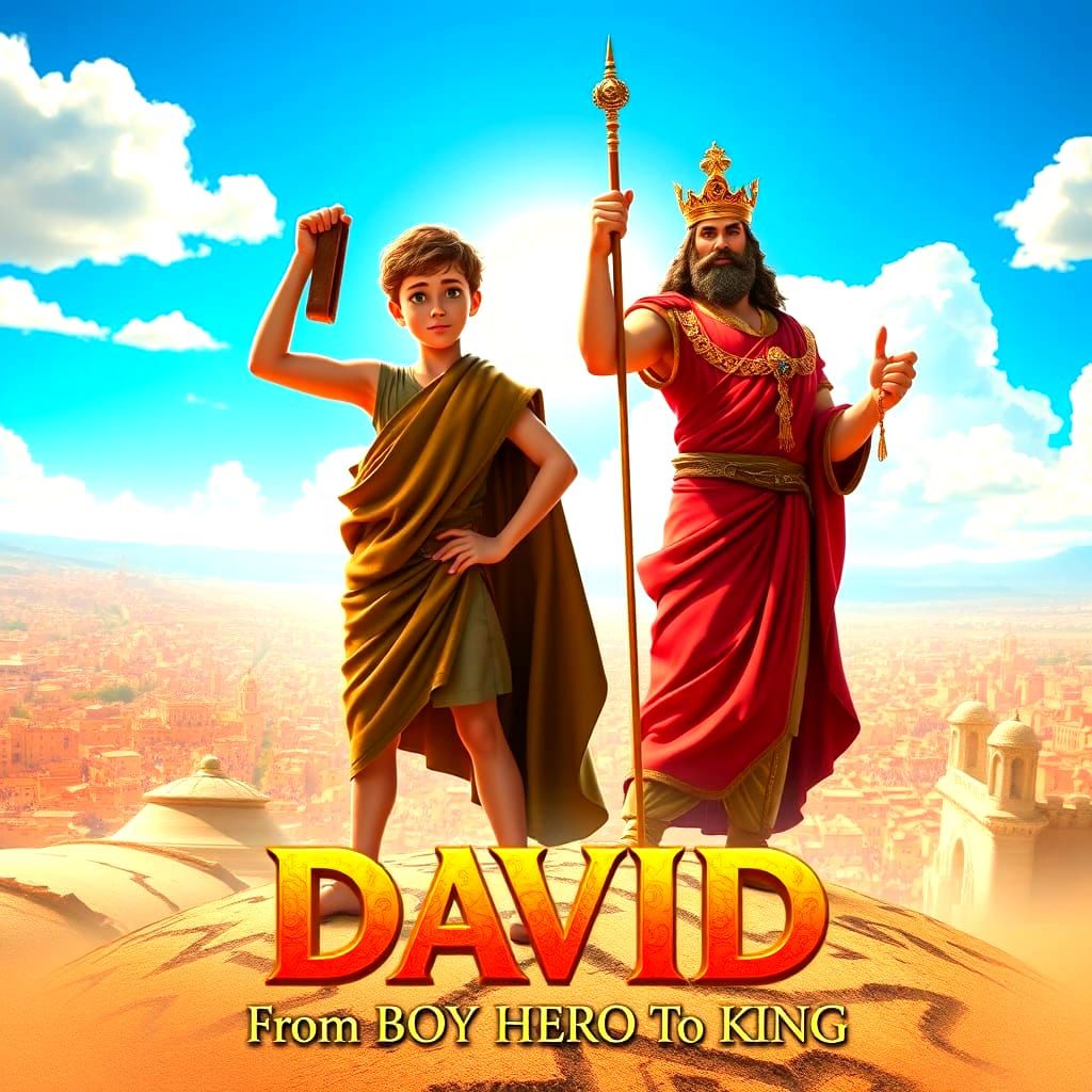 Pixar-Style King David: From Boy Hero to King