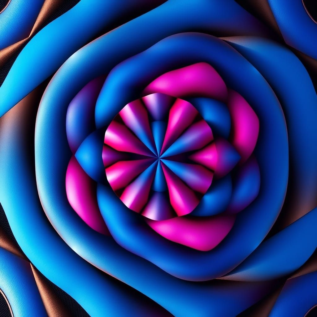 Mesmerizing Infinite Geometric Pattern with Electric Colors