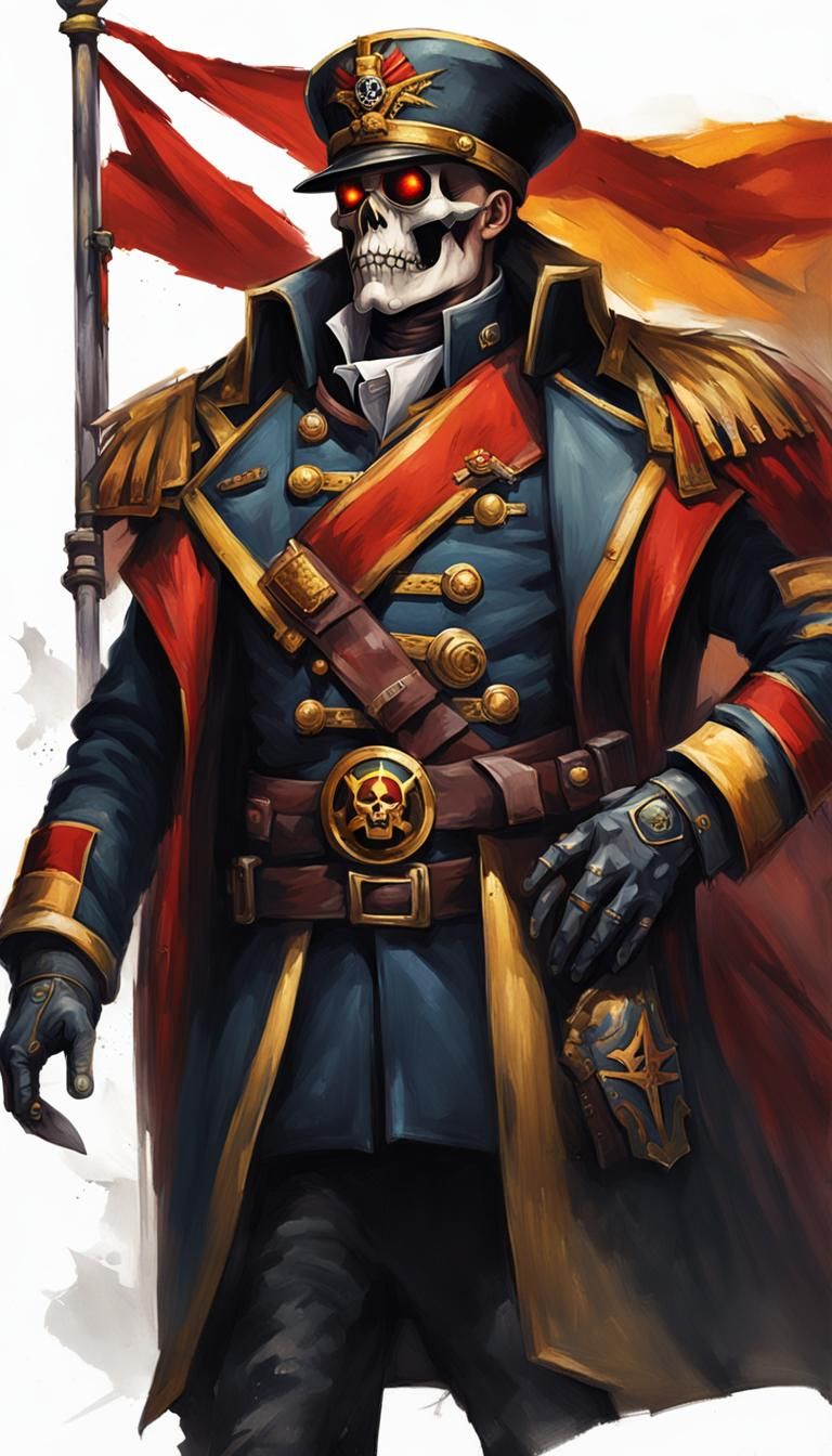 Warhammer 40k Rogue Trader Portrait in Dark Fantasy Style